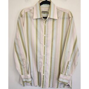 Ted Baker London Mens Pastel Striped Long Sleeve Button Up Shirt Size 4 16/40